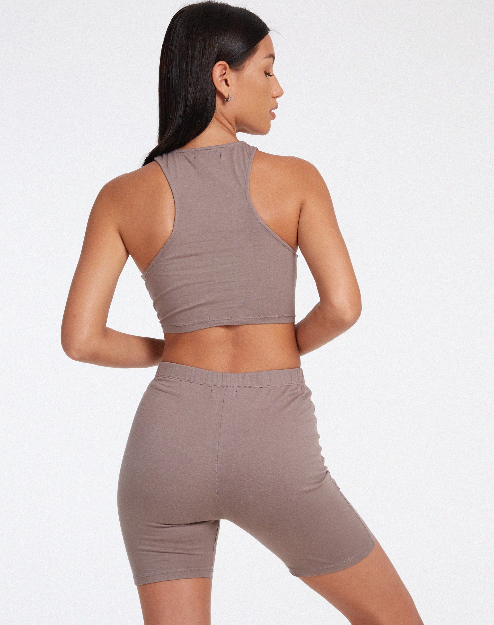 Kimaya Crop Top in Lycra Antler - Awmao