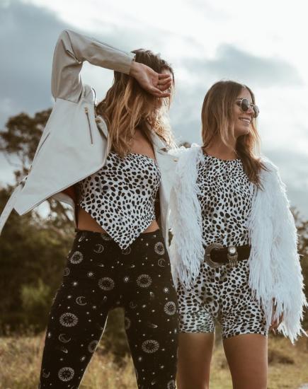 Tielda Crop Top in Dalmatian - Awmao
