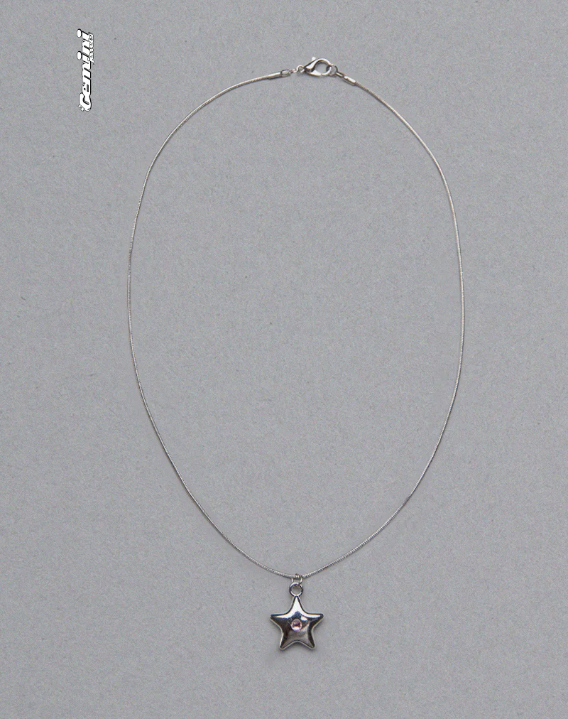 Luna Necklace Pink Star - Awmao