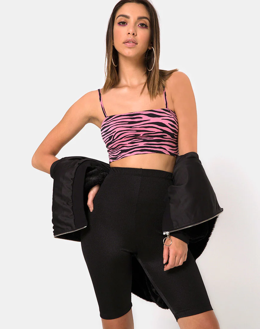 Ramo Bandeau in Zip's Zebra Pink - Awmao