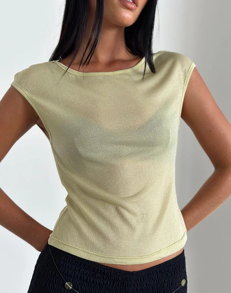 Bentley Top in Yellow Shimmer - Awmao