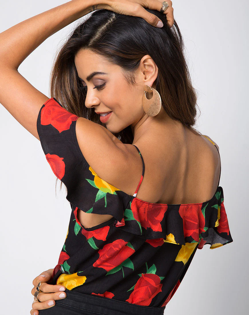 Reilly Cold Shoulder Bodice in Rose Romance - Awmao