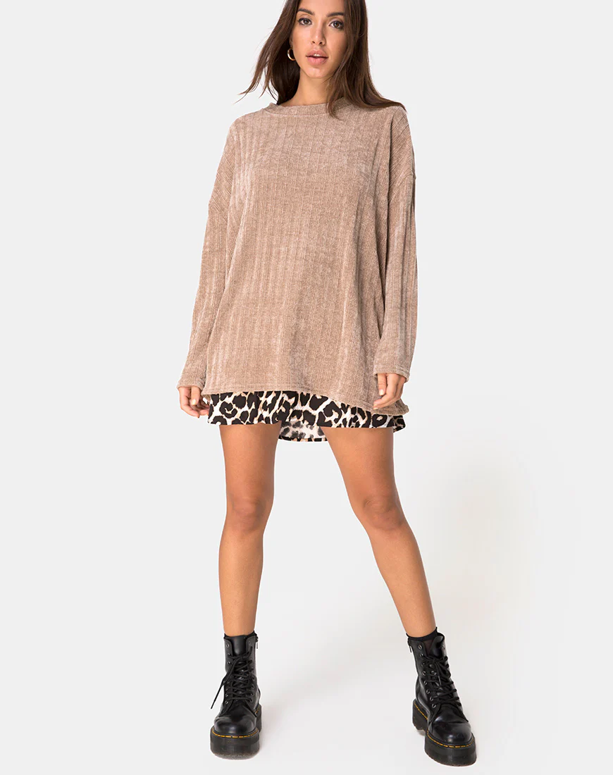 Dad Jumper in Chenille Tan - Awmao