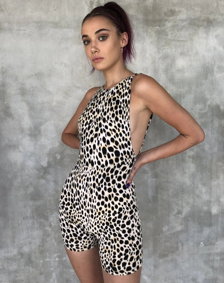 Acro Unitard in Cheetah - Awmao