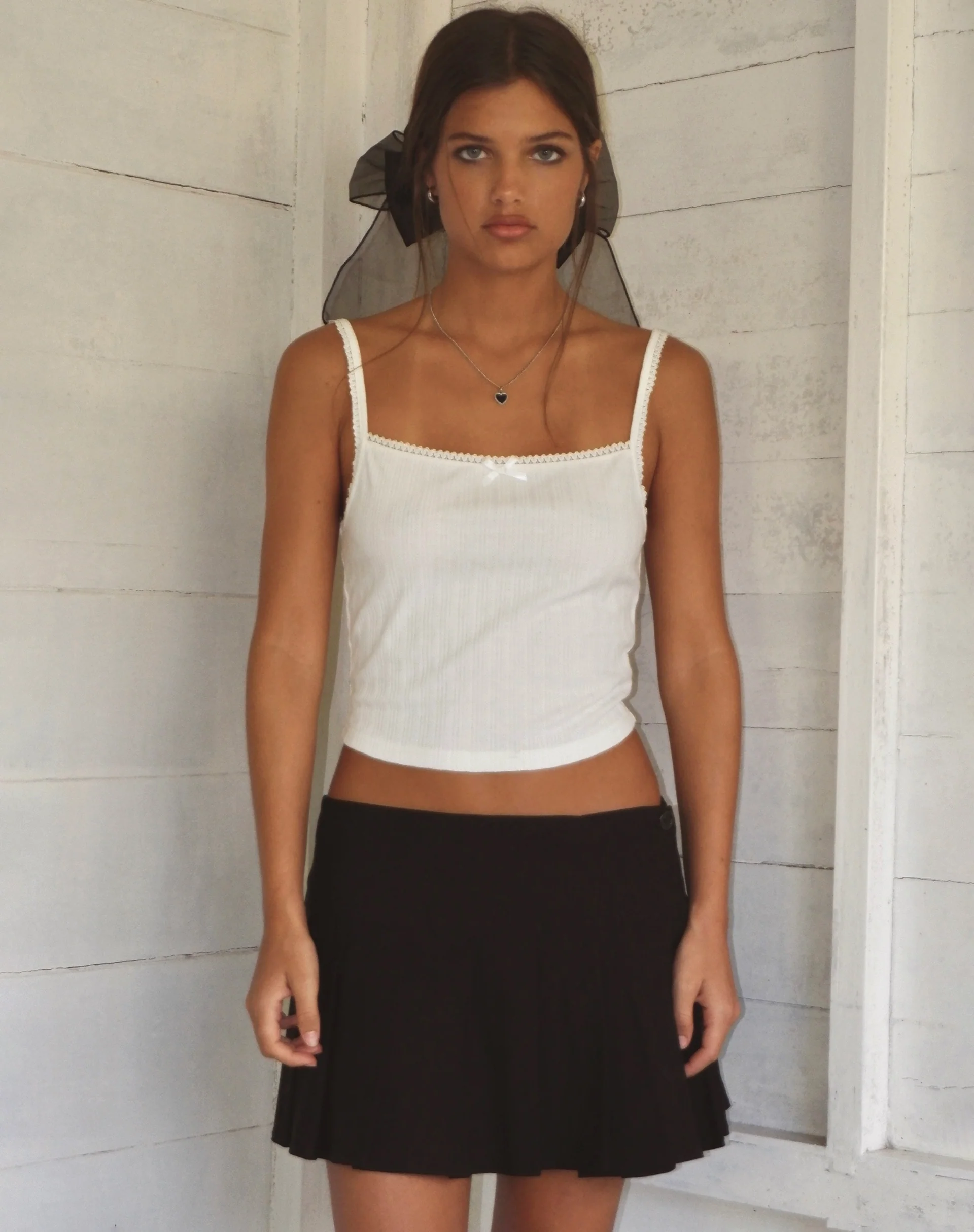 Brynn Cami Top in White - Awmao