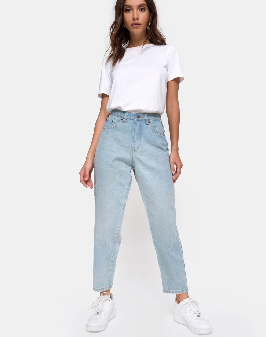 Mom Jeans in Blue Wash - Awmao