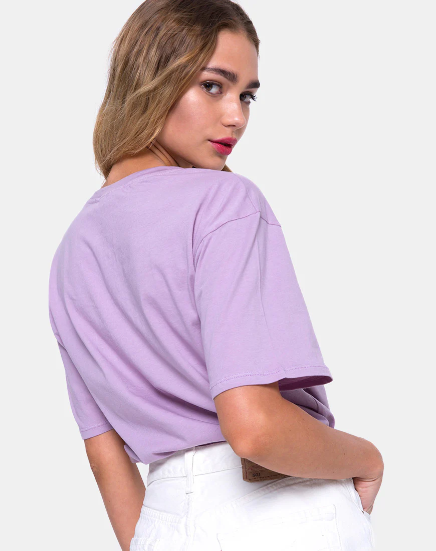 Oversize Basic Tee in Lovestings Lilac - Awmao