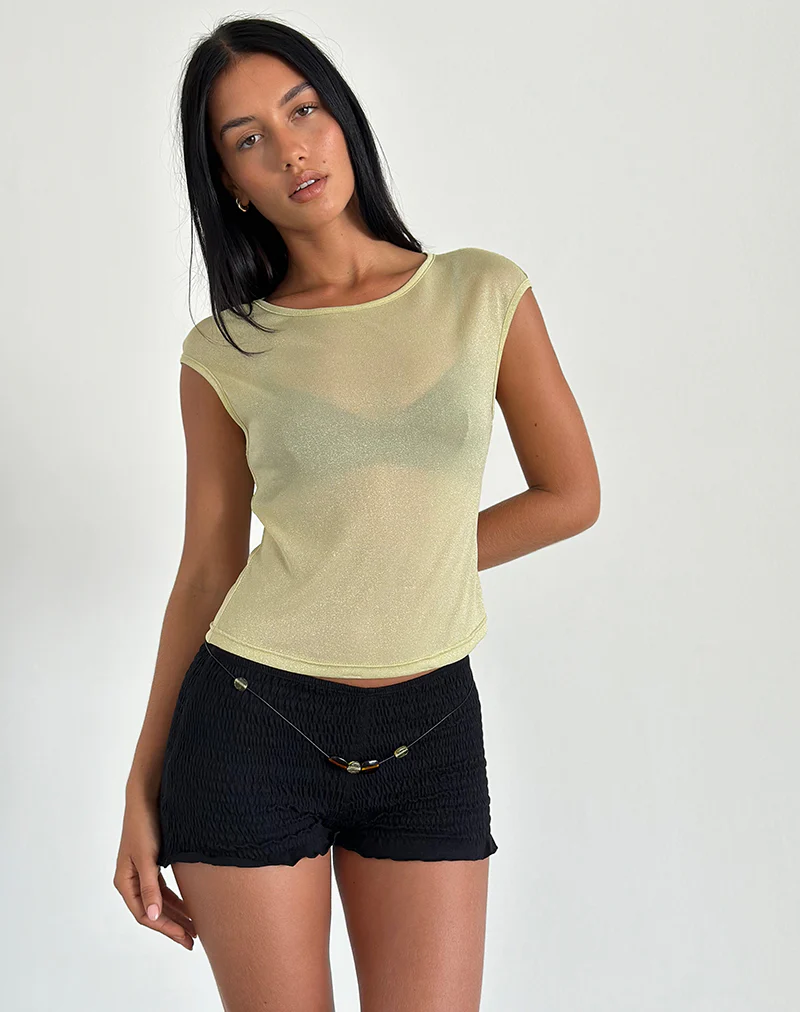 Bentley Top in Yellow Shimmer - Awmao