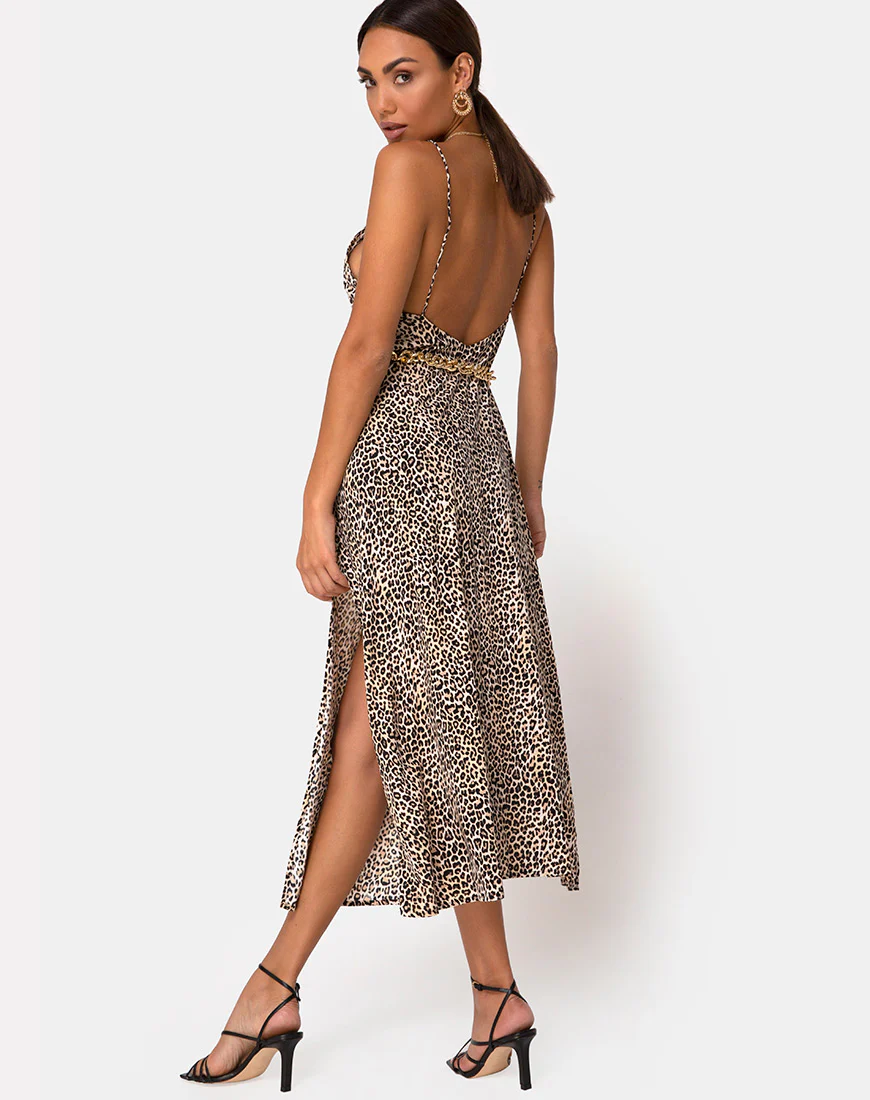 Hime Maxi Dress in Rar Leopard - Awmao