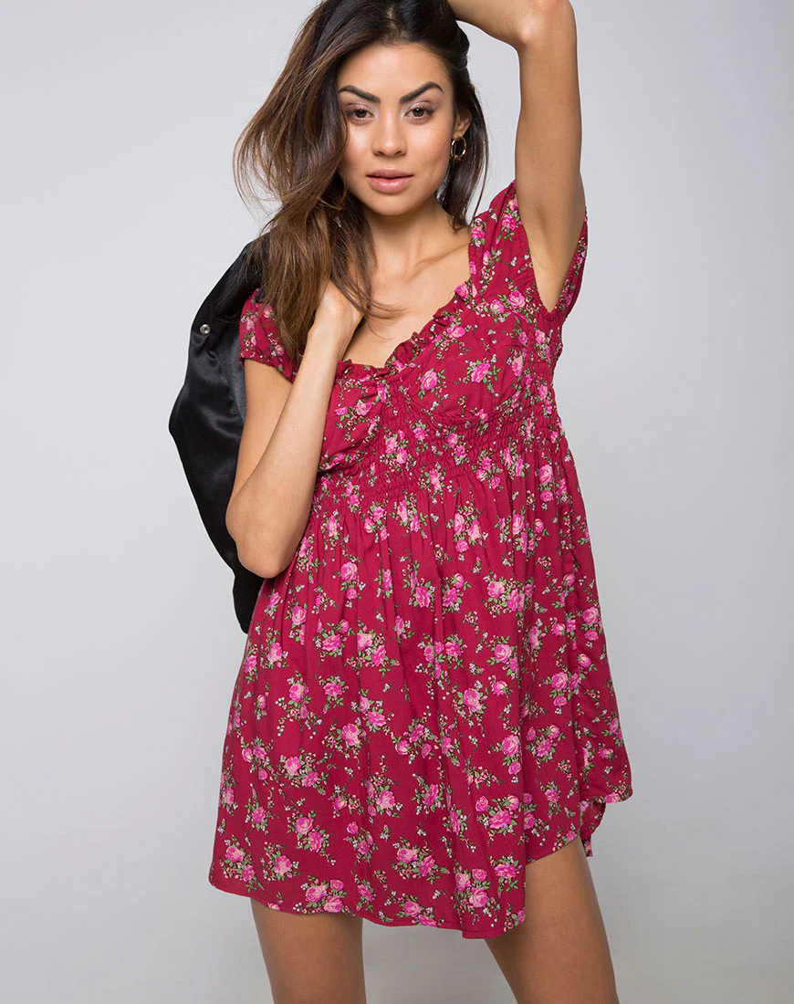 Denny Dress in Soheila Floral - Awmao