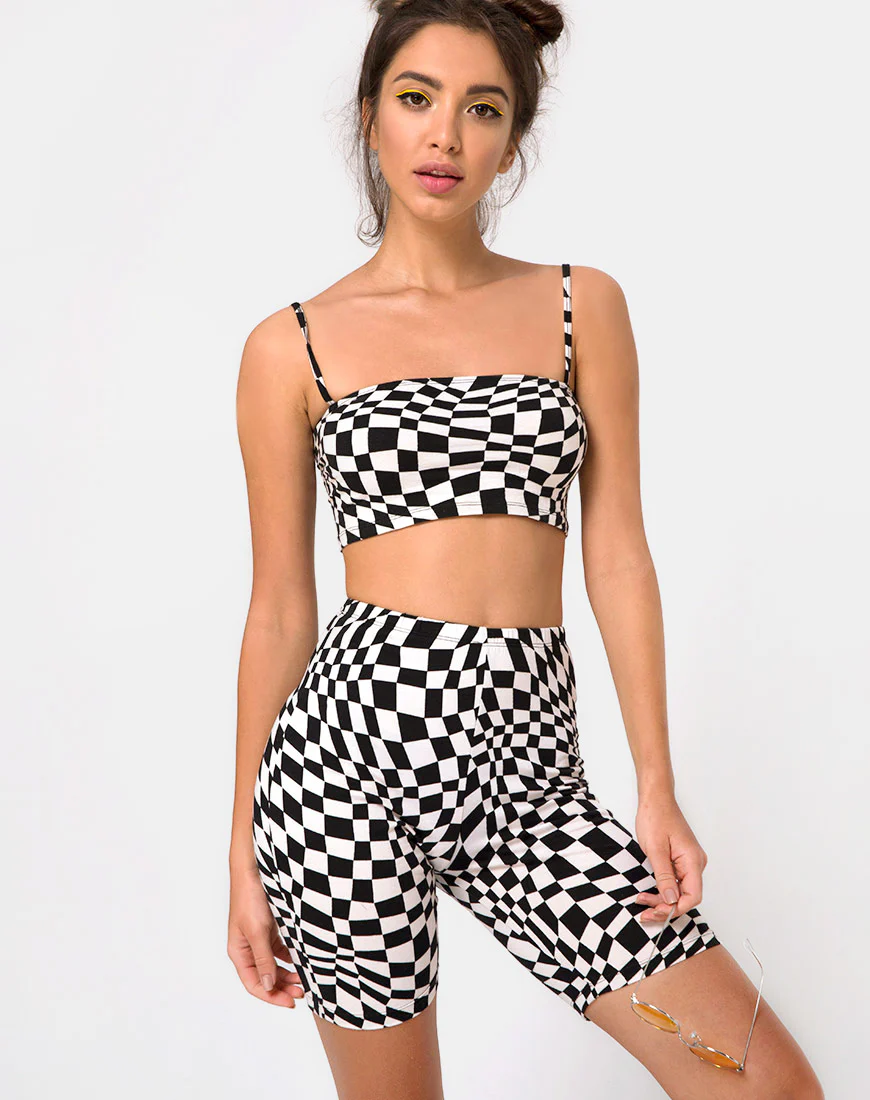 Ramo Bandeau in Square Flag Black and White - Awmao