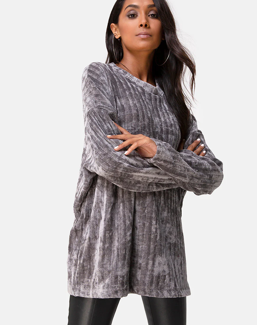 Dad Jumper in Chenille Grey - Awmao
