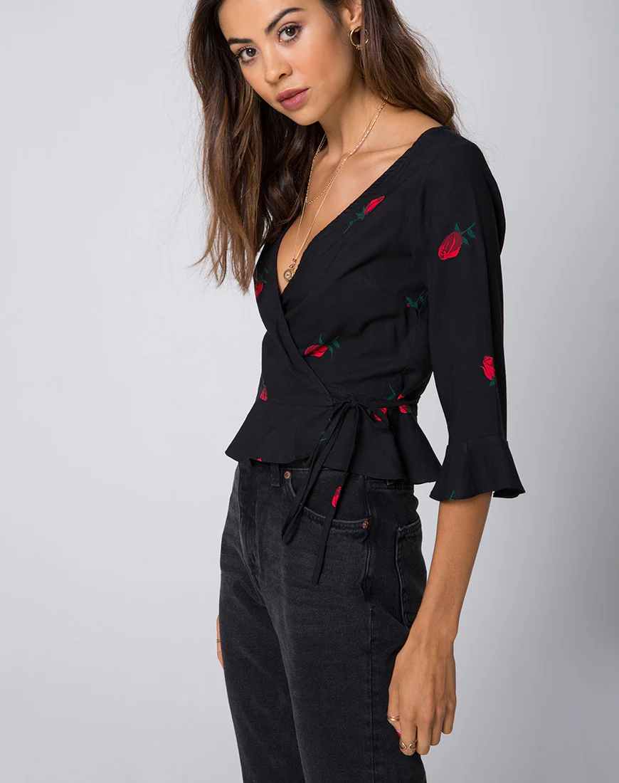 Giamba Top in Scatter Rose - Awmao
