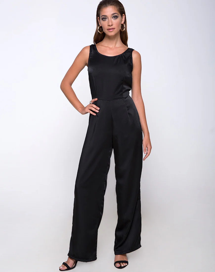 Kaios Cutout Jumpsuit in Black - Awmao