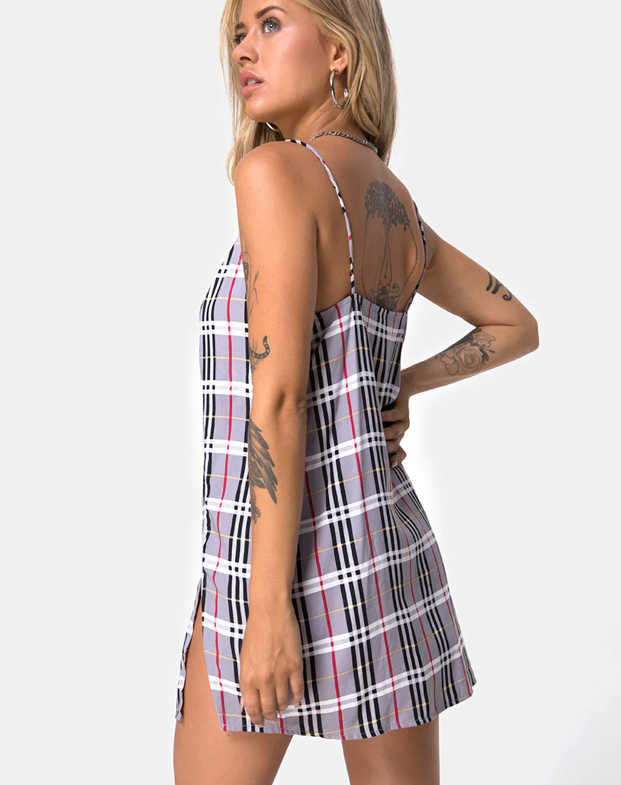 Datista Dress in Heritage Check - Awmao