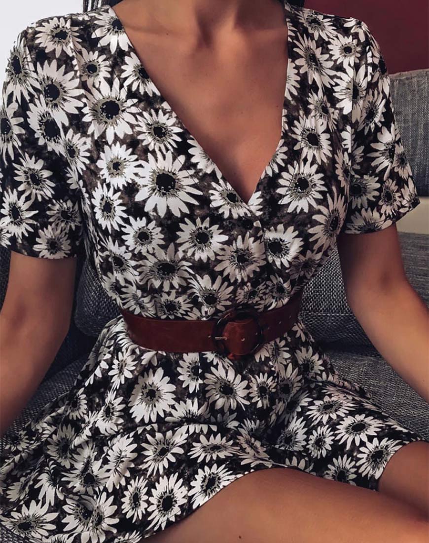 Crosena Dress in Dyed Daisy - Awmao