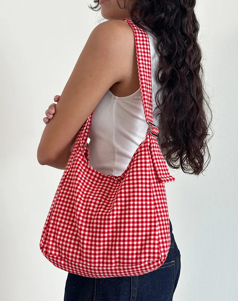Roscoe Bag in Red Gingham - Awmao