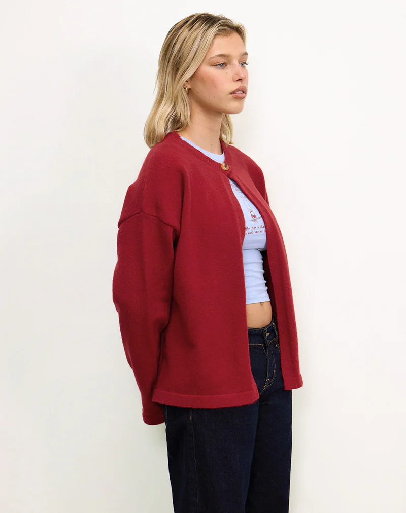 Maureen Cardigan in Red - Awmao