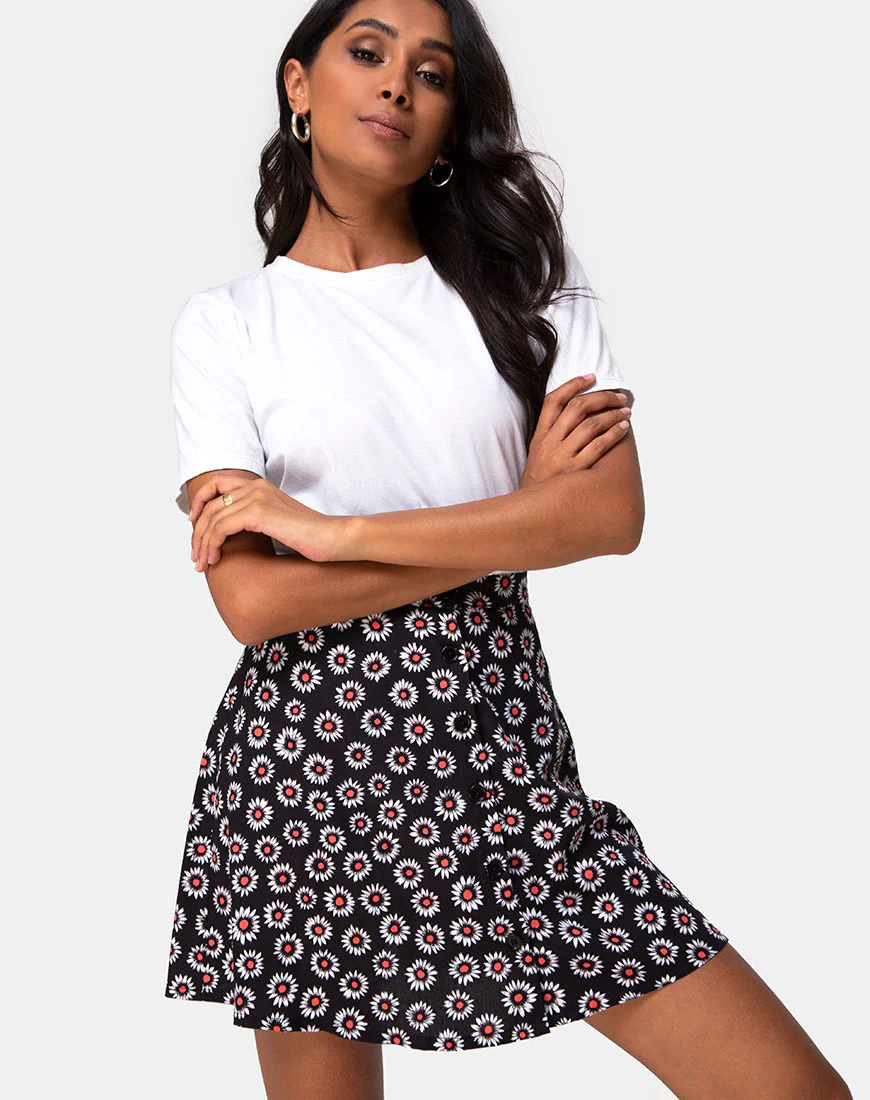 Andrea Skirt in Dancing Daisy - Awmao