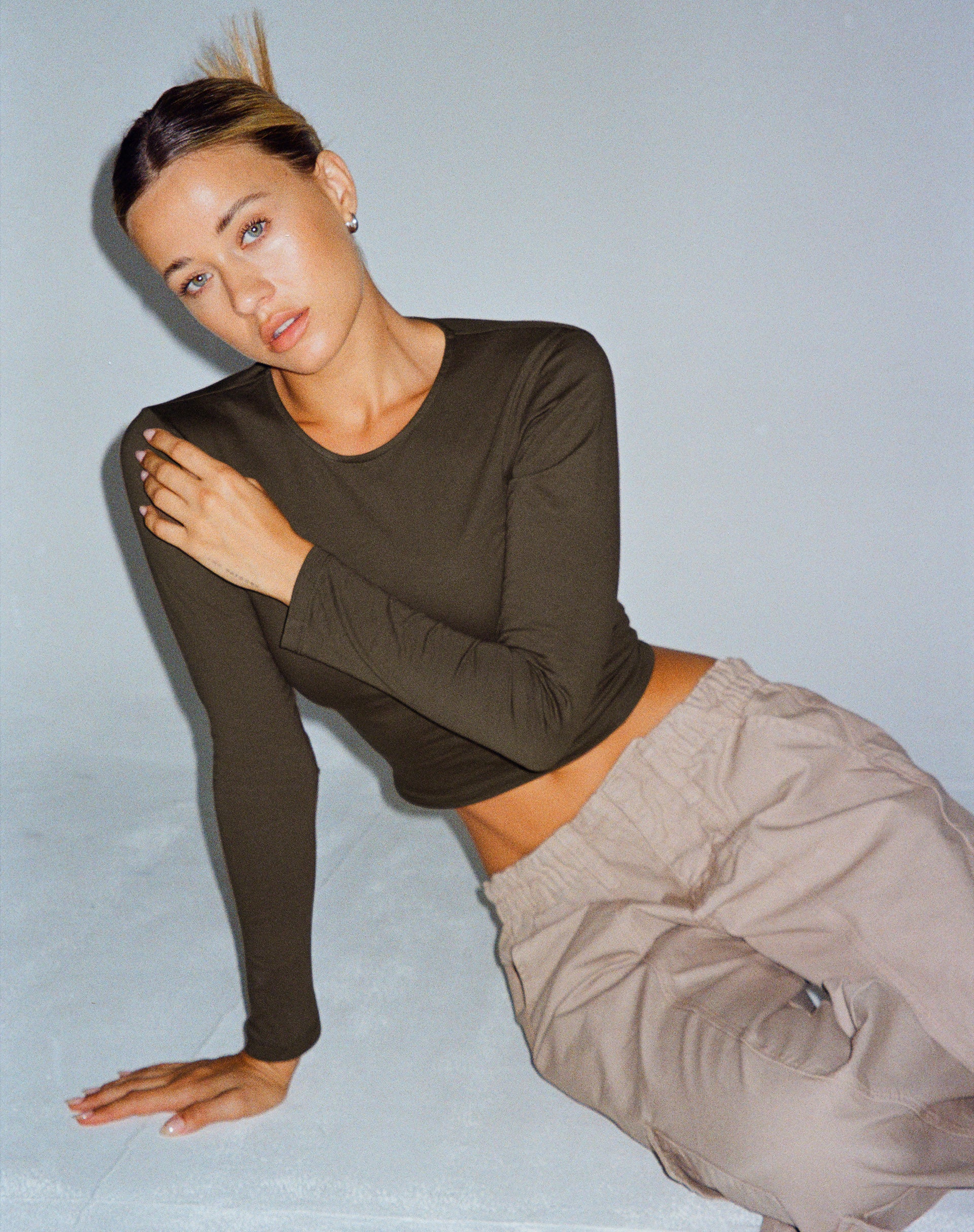 Bon Long Sleeve Top in Olive - Awmao
