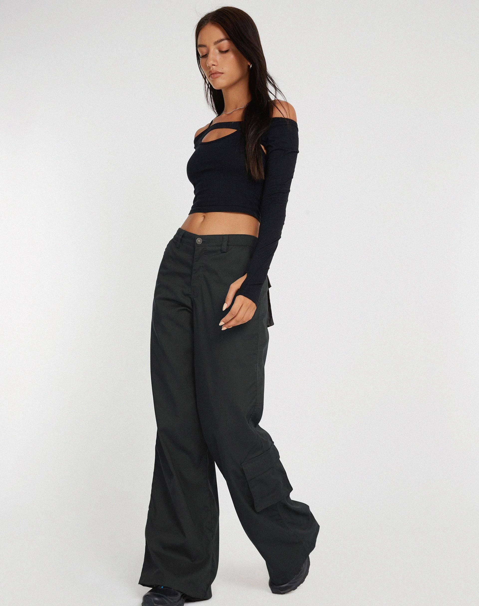 Blair Cargo Trousers in Dark Grey - Awmao