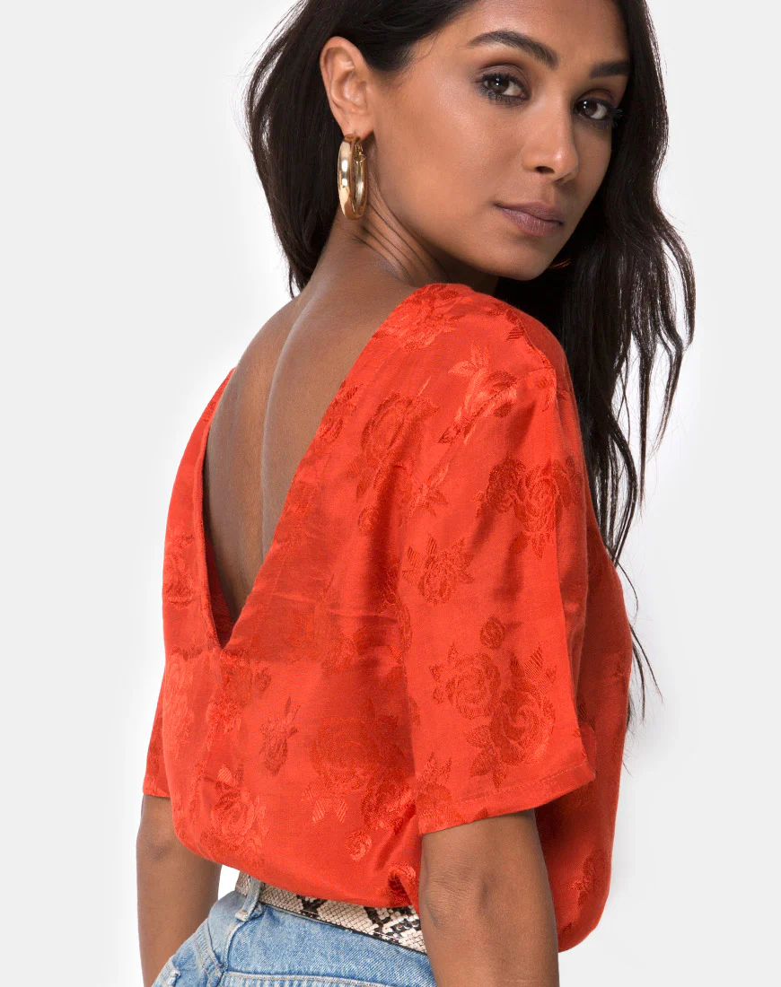 Parki Top in Satin Rose Rust - Awmao
