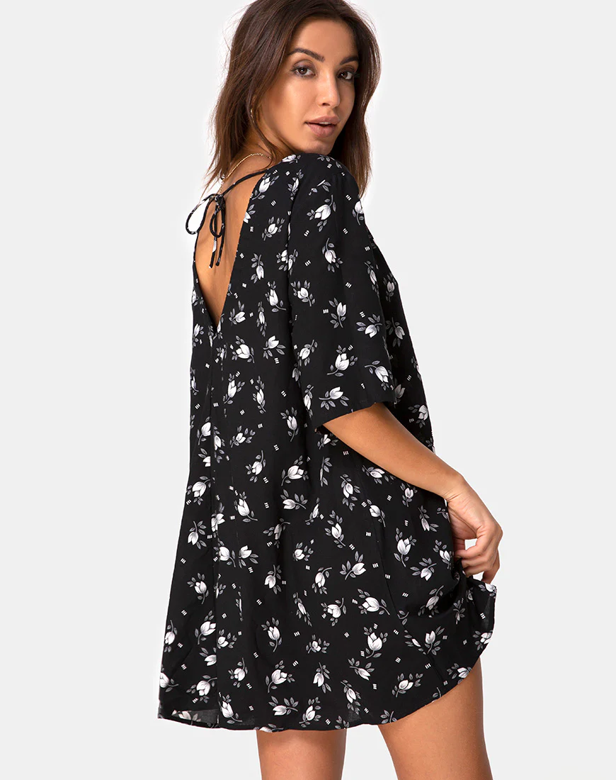 Rosella Swing Dress in Dark Tulip - Awmao