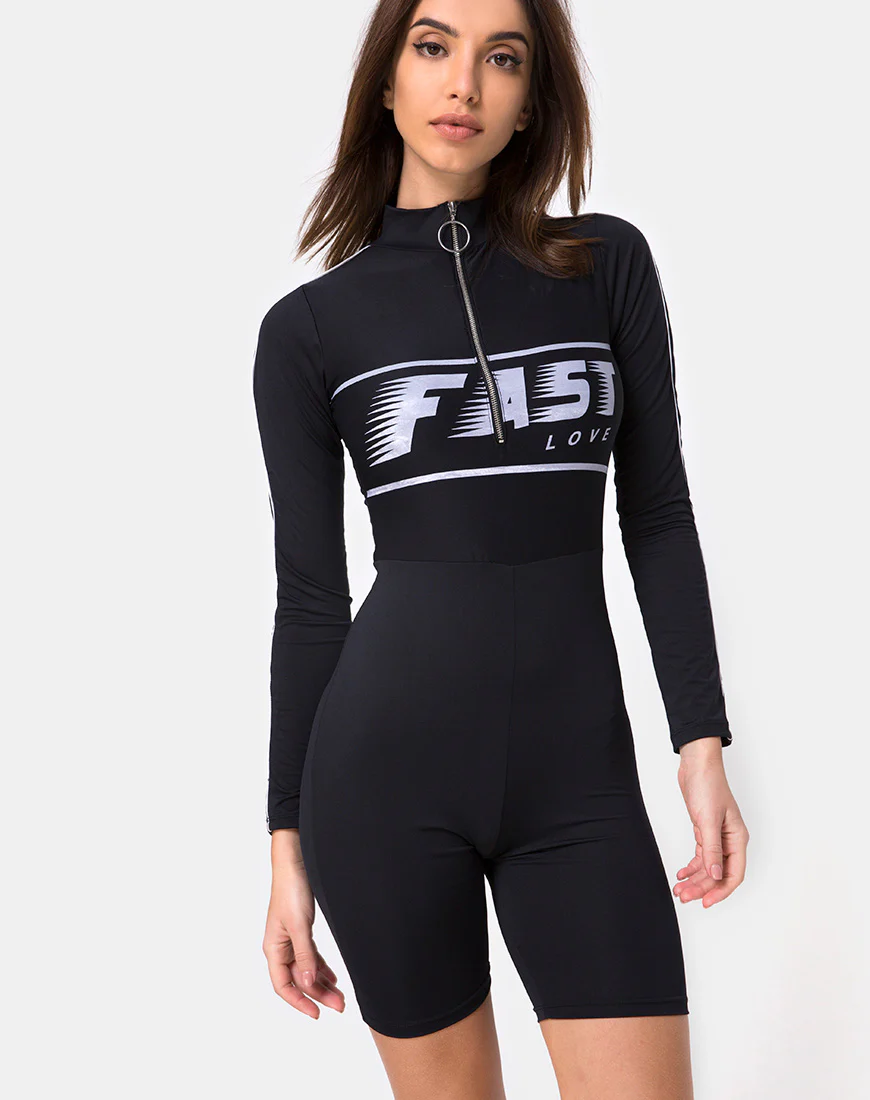 Malco Unitard in Black Fast Love - Awmao