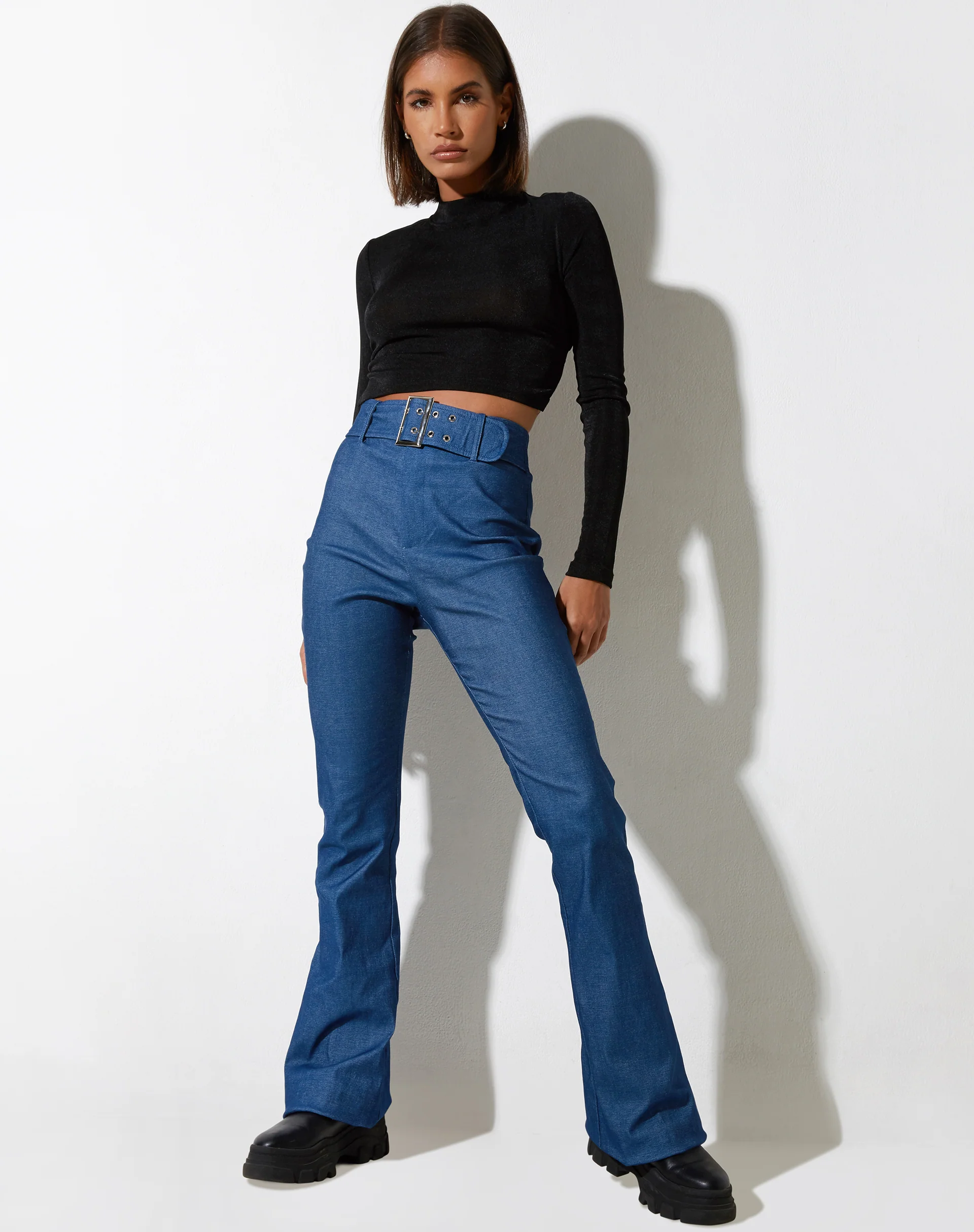 Zocha Flare Trouser in Tailoring Denim - Awmao