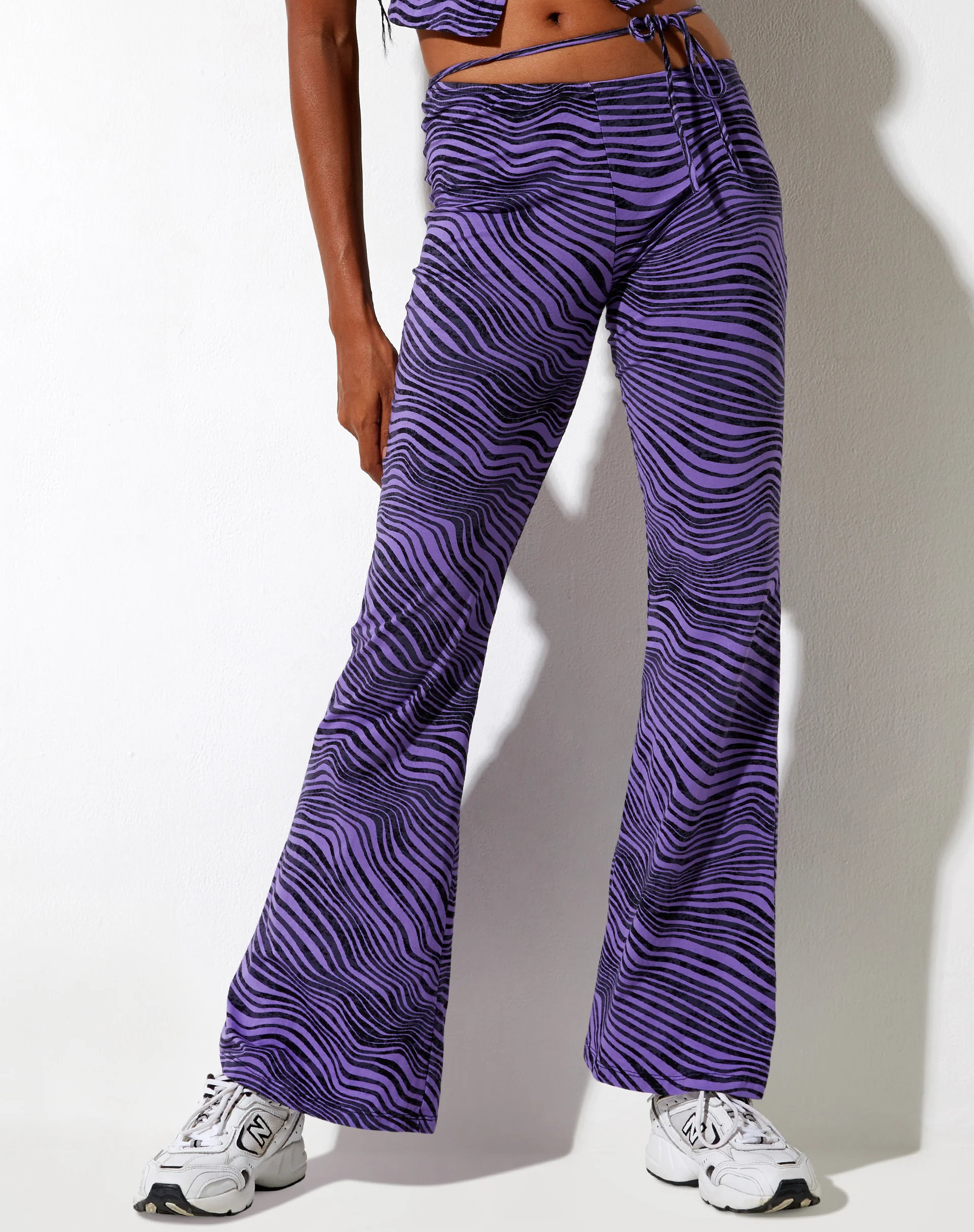 Eda Flare Trouser in Desert Terrain Purple - Awmao