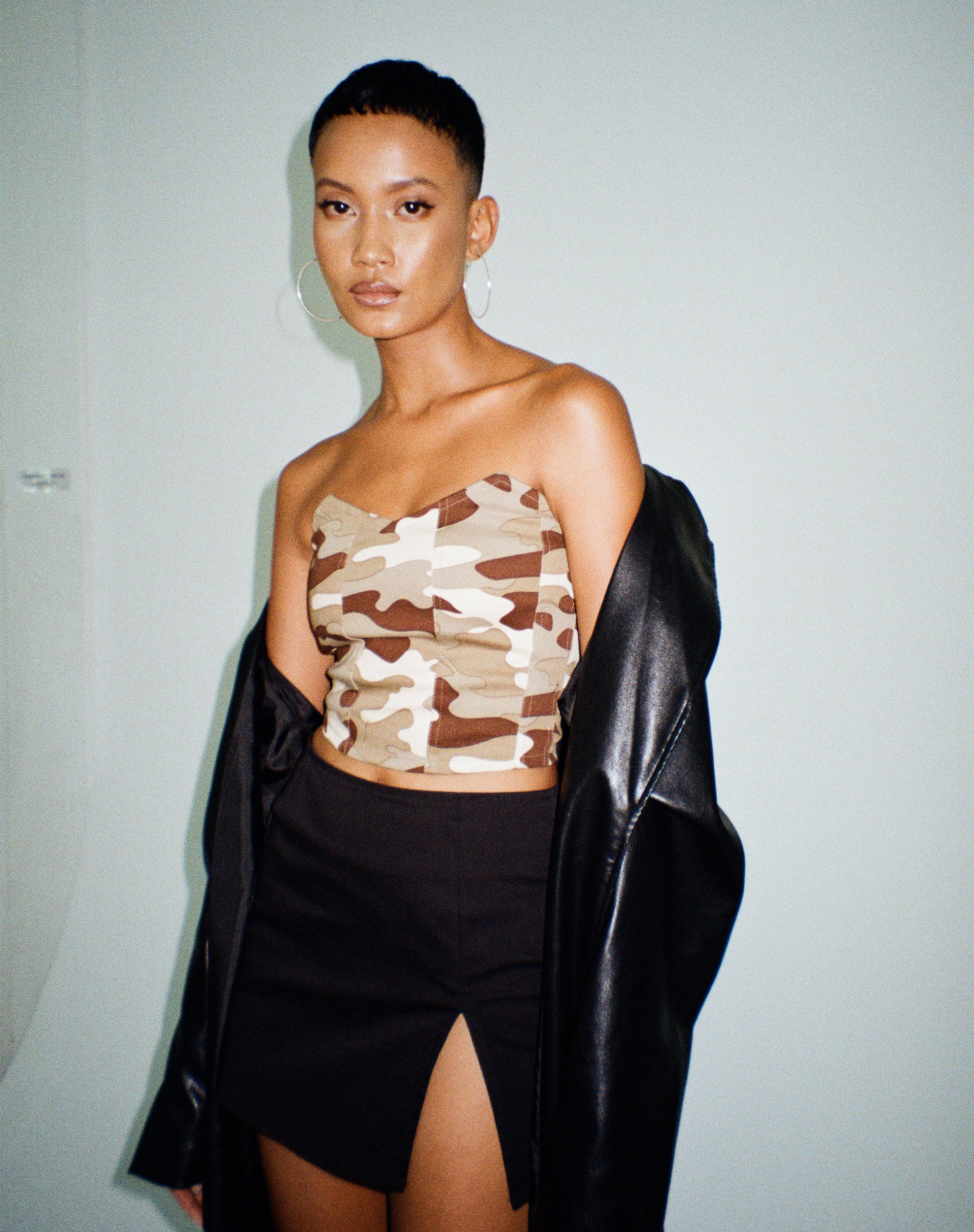 Lenzi Corset Top in Camo - Awmao