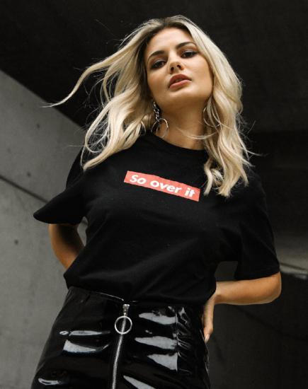 Oversize Basic Tee in So Over It - Awmao