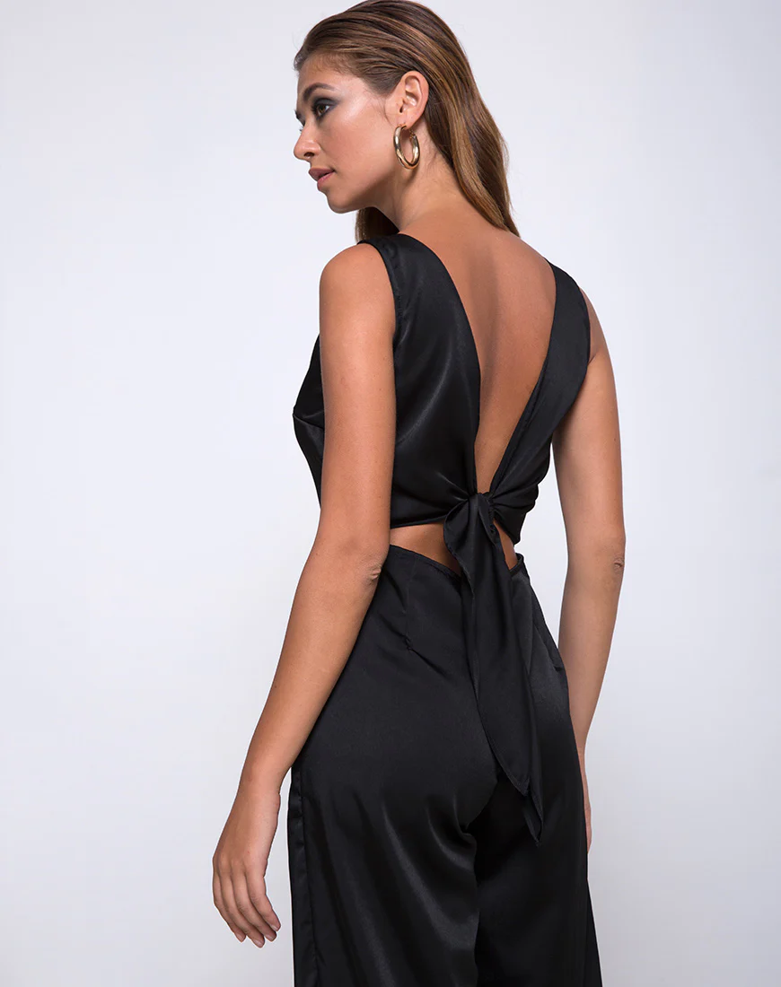 Kaios Cutout Jumpsuit in Black - Awmao