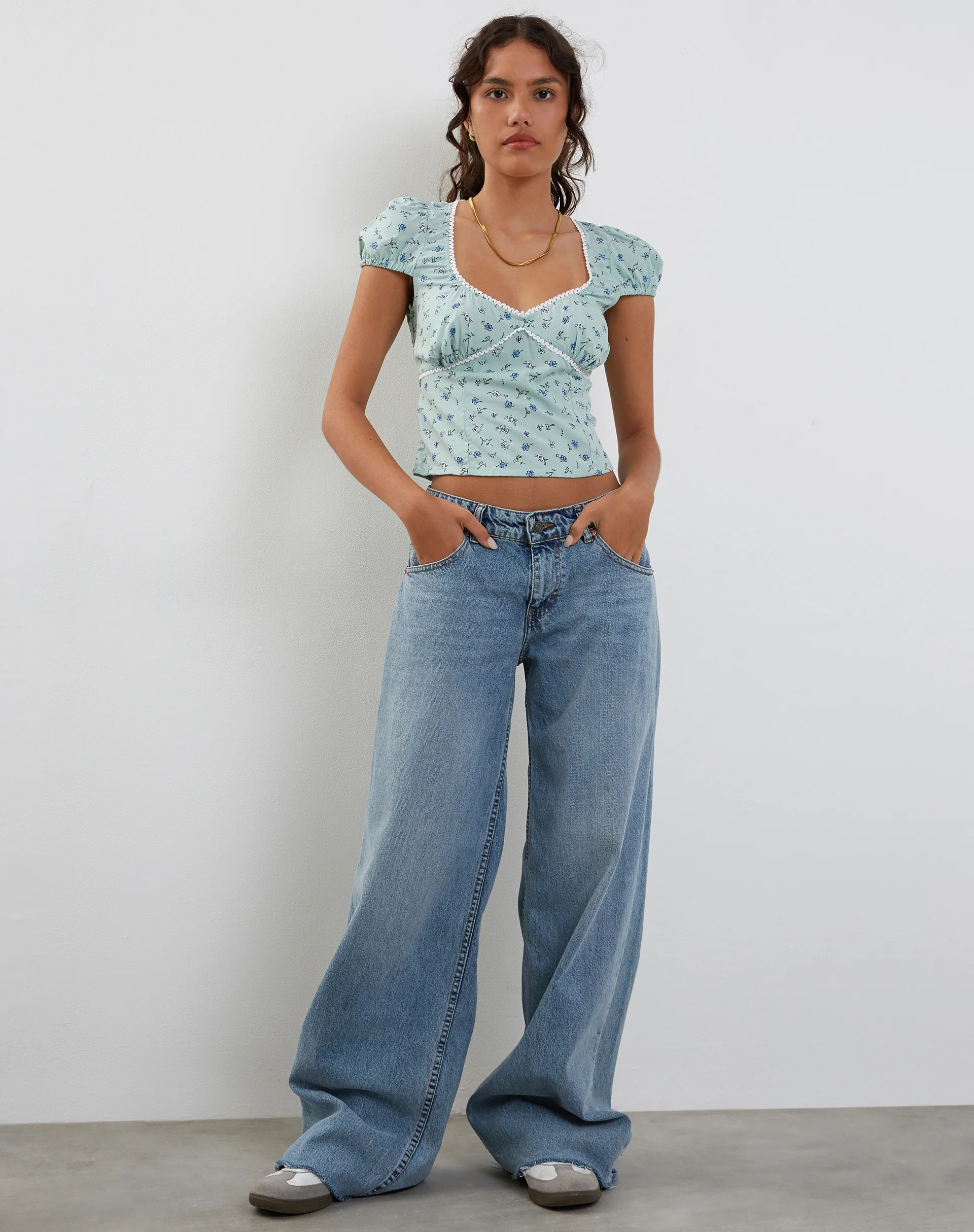 Laz Top in Pretty Petal Green - Awmao