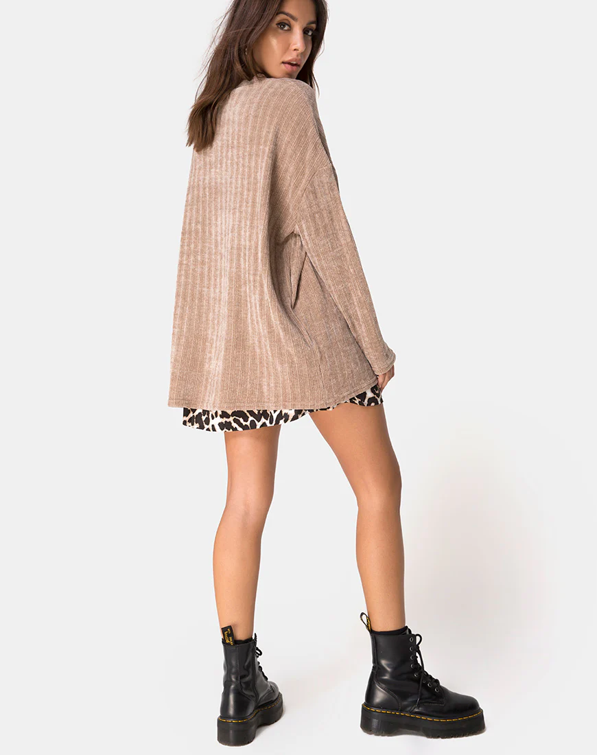Dad Jumper in Chenille Tan - Awmao