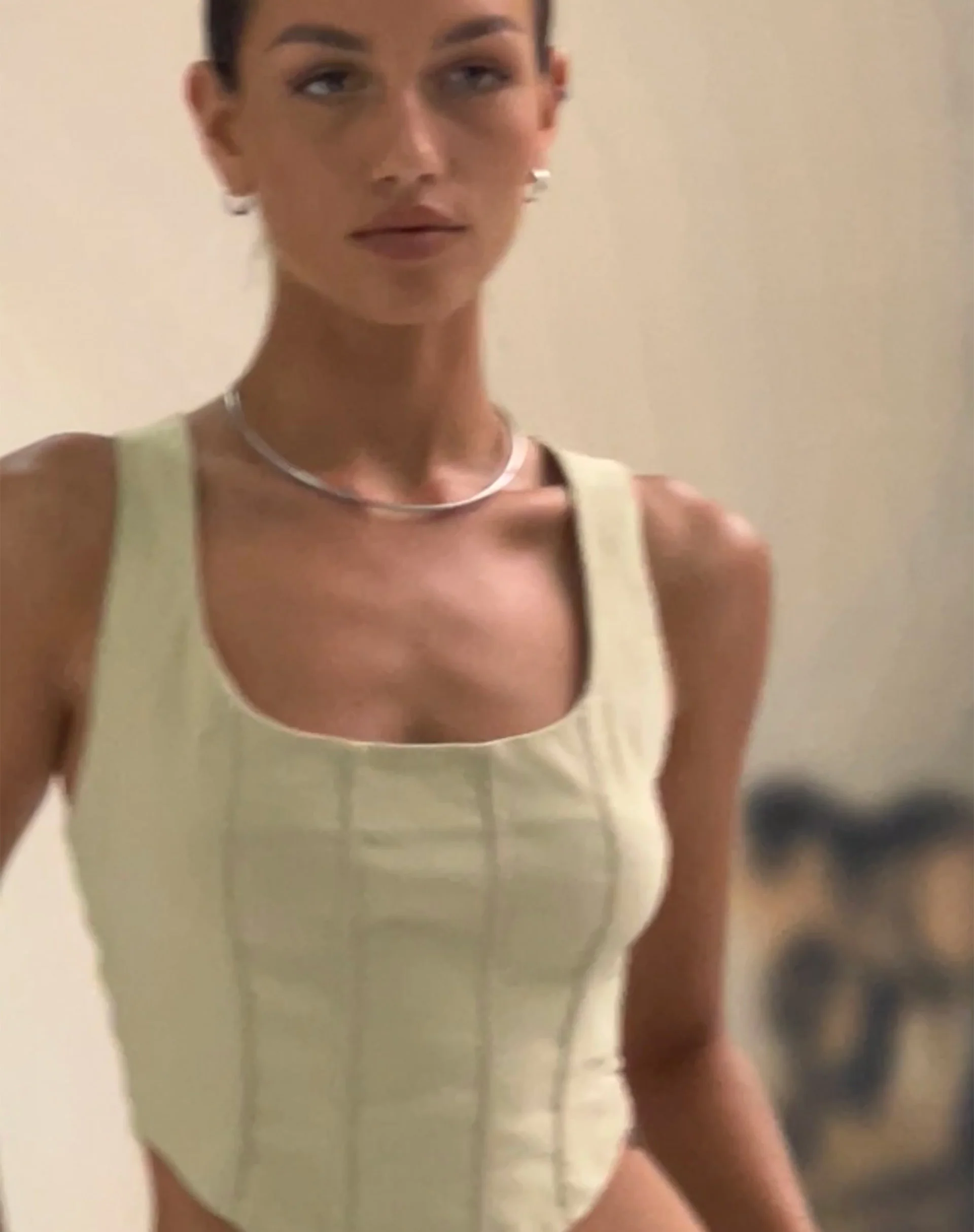 Wima Corset Top in Beige - Awmao