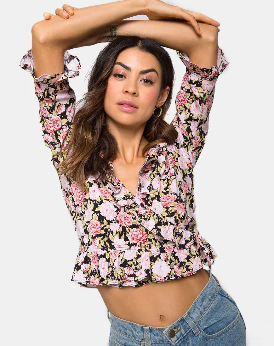 Giam Top in Bloom Floral - Awmao