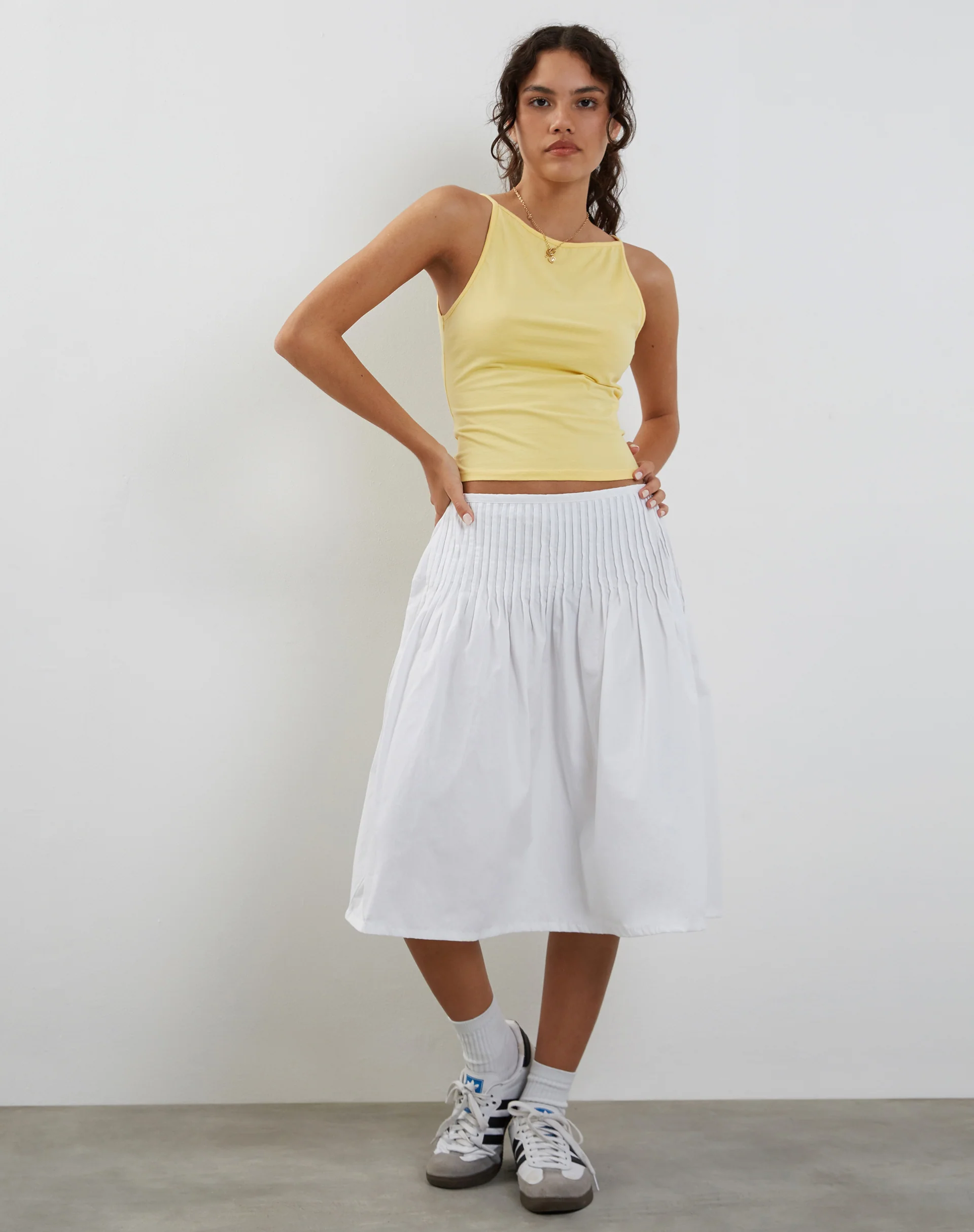 Dudley Vest Top in Lemonade - Awmao