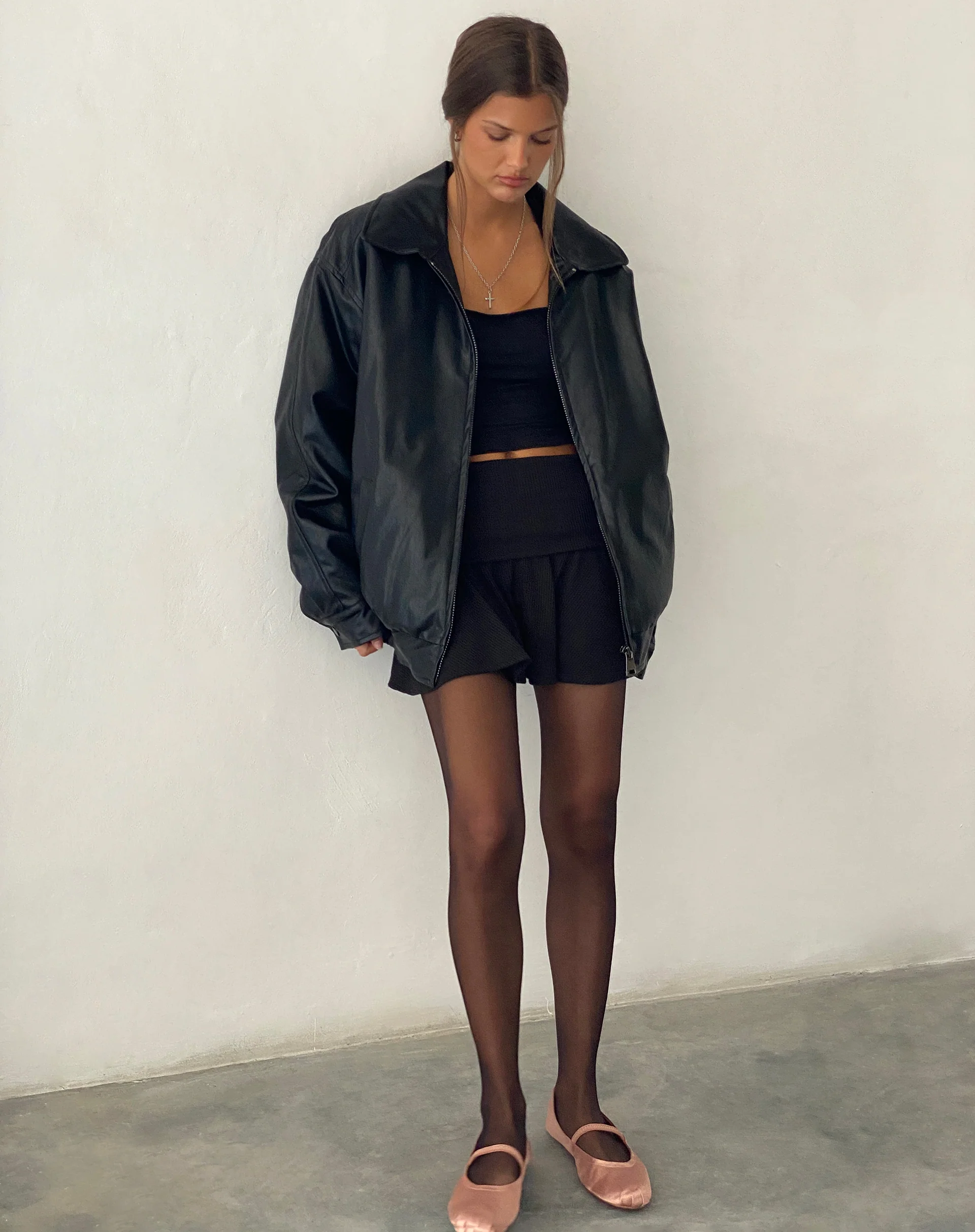 Cavita Jacket in Pu Black - Awmao
