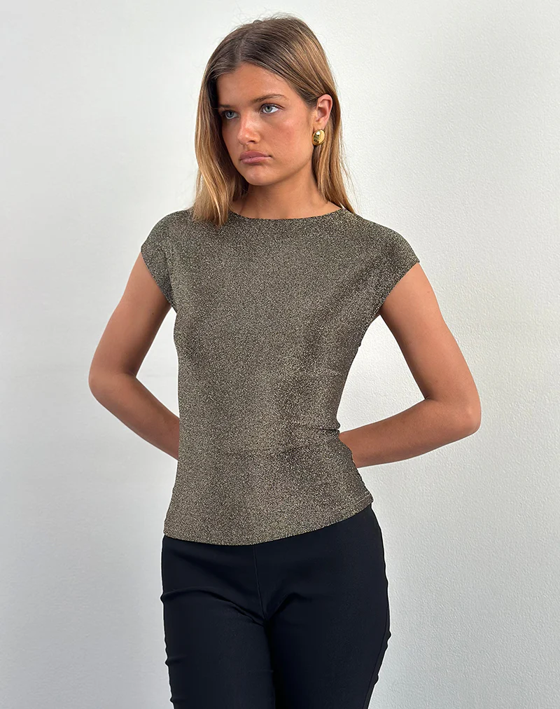 Nova Top in Lurex Gold - Awmao