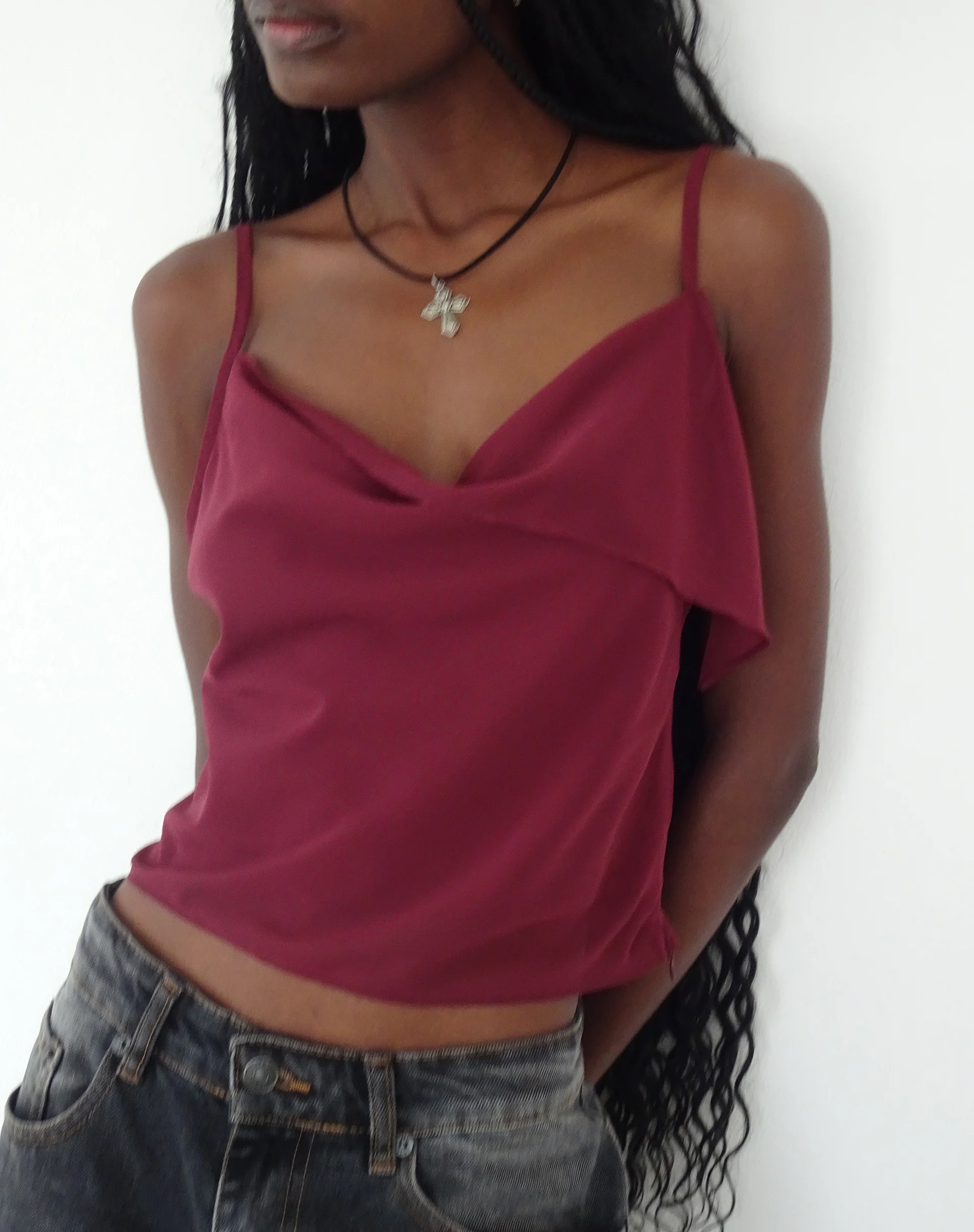 Satisha Top in Chiffon Plum - Awmao