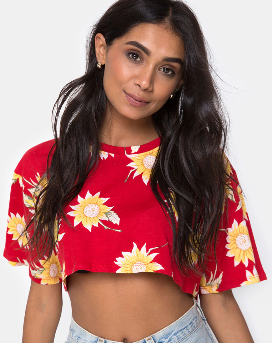 Super Cropped Tee in Sunny Days - Awmao