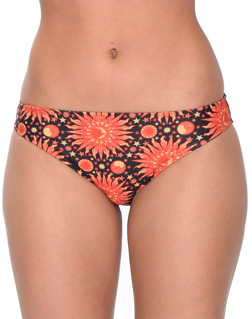 Twist Wrap Bikini Bottoms in Flaming Skies - Awmao