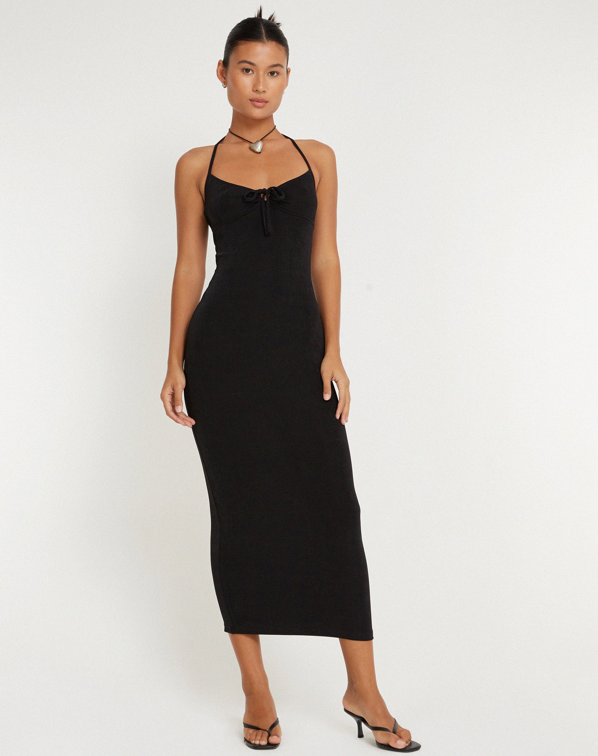 Clovia Maxi Dress in Black - Awmao