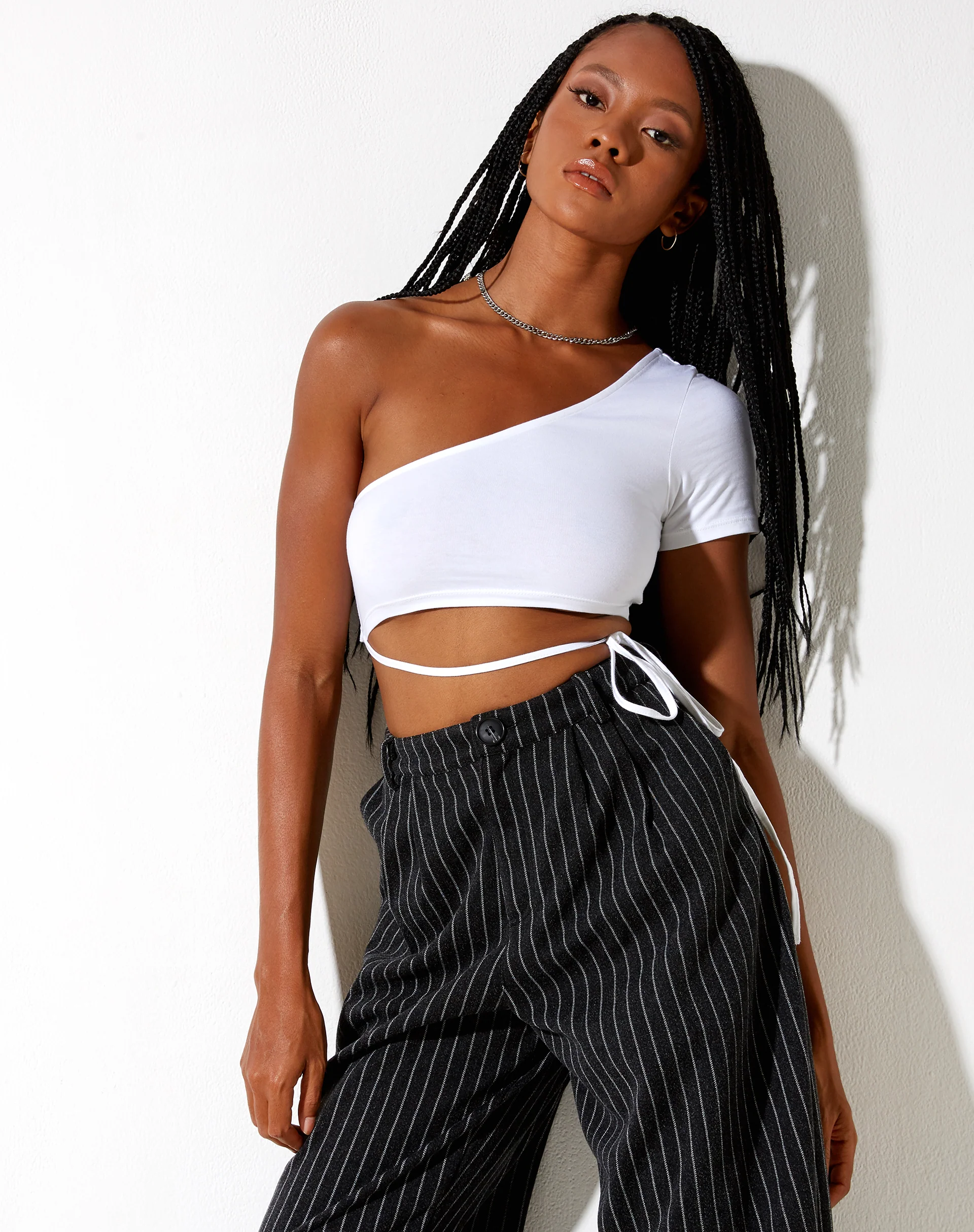 Shanon Crop Top in White - Awmao