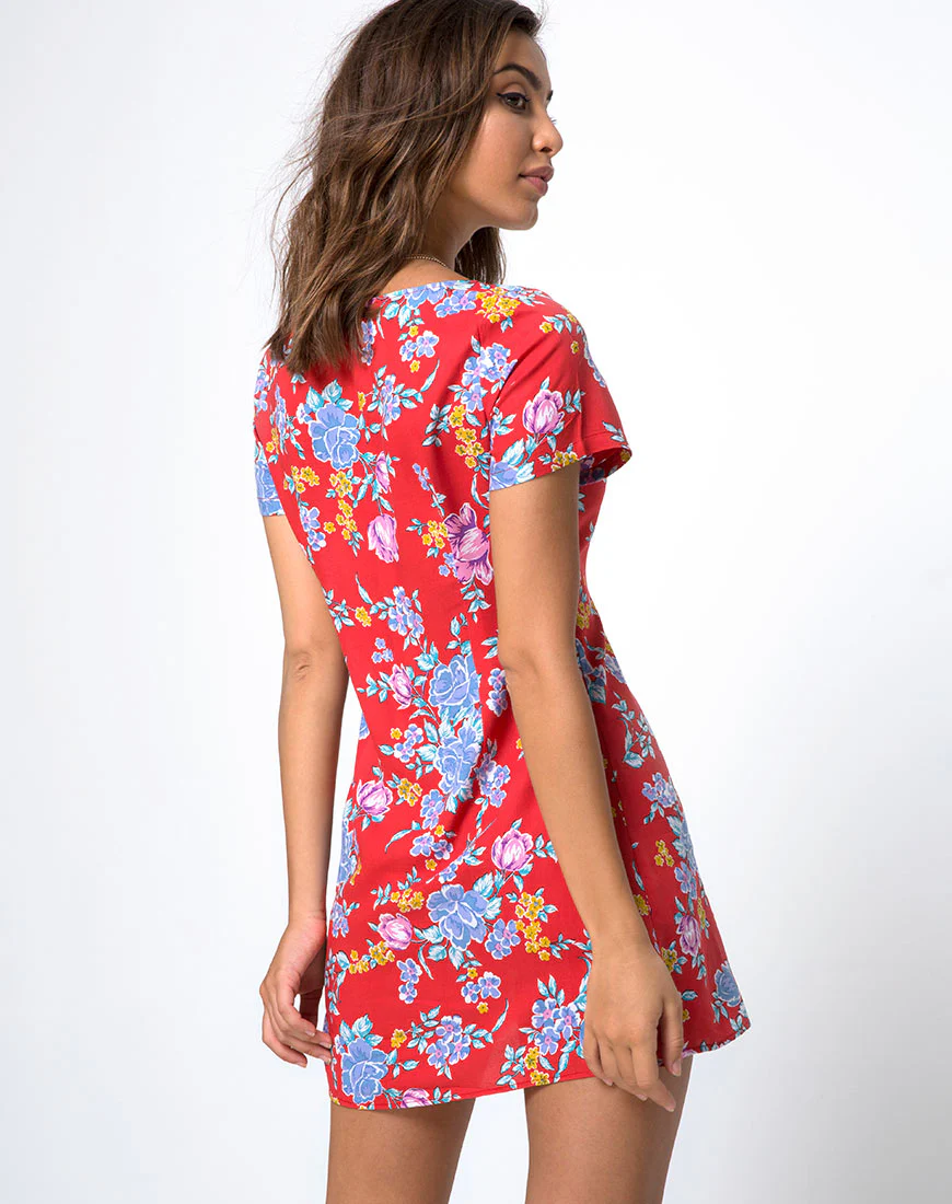 Zavacca Tea Dress in Vintage Fleur - Awmao