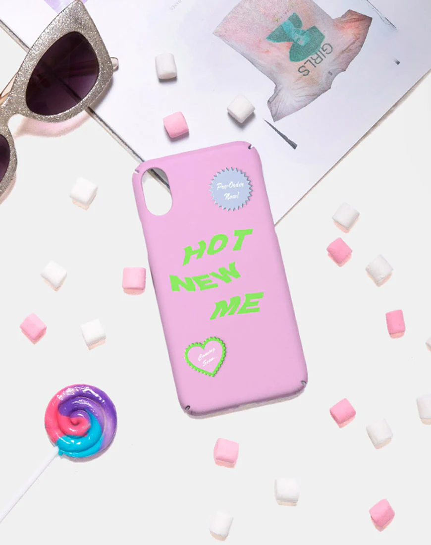 Phone Case in Matte Pink with Hot New Me X Top Girl - Awmao