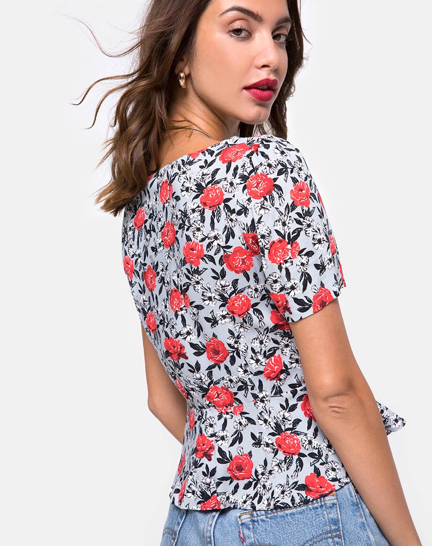 Shanina Top in Blooming Rose - Awmao