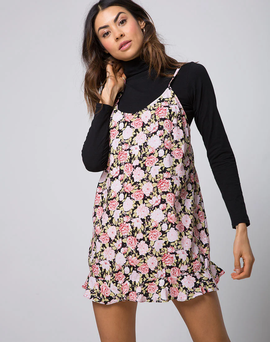 Keylo Slip Dress in Bloom Floral - Awmao