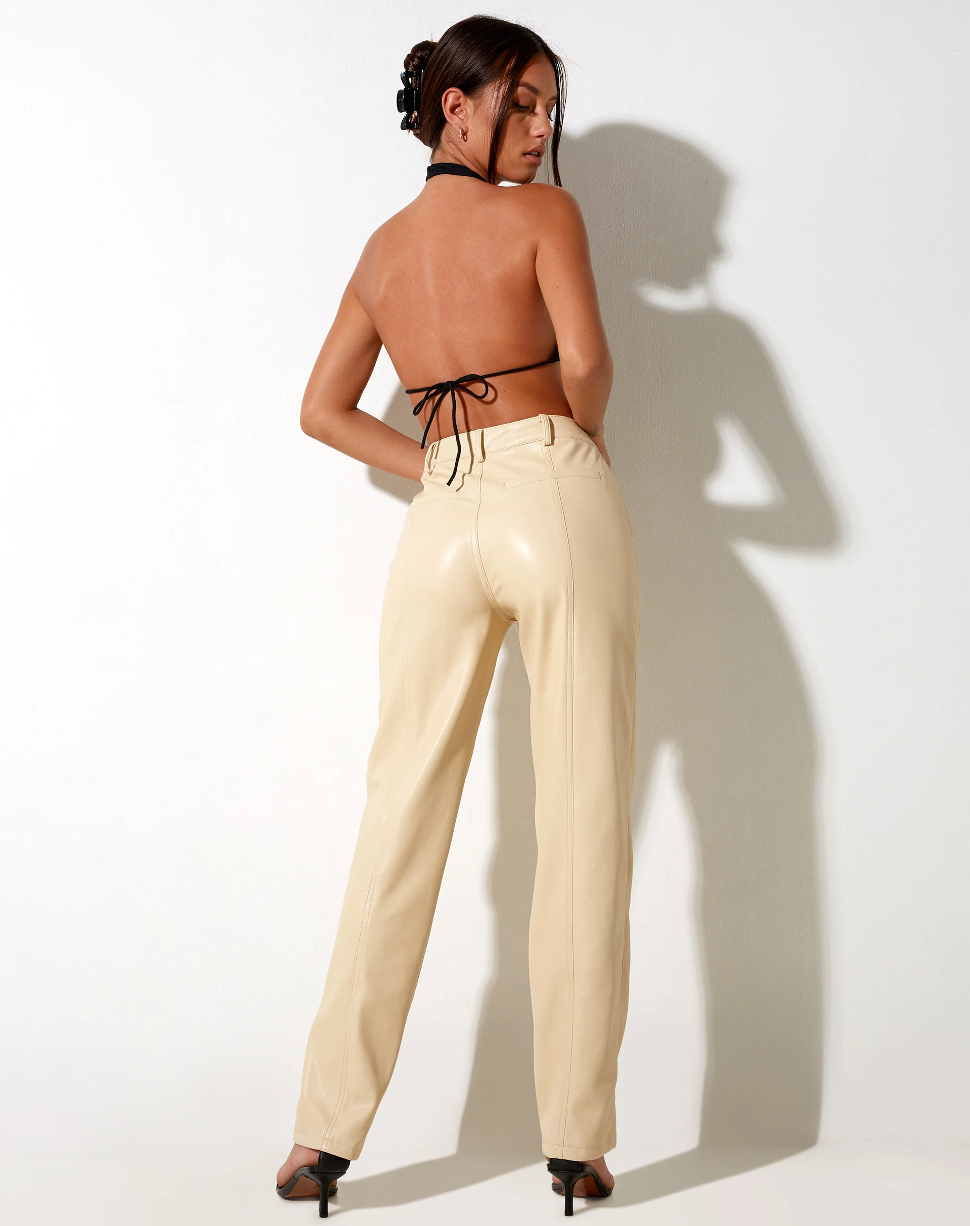 Centa Trouser in PU Butter - Awmao